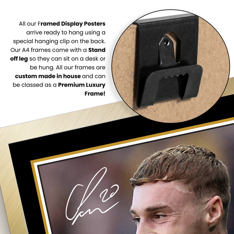 Cole Palmer Signed Autographed Photo Poster – Chelsea F.C. & England Football Memorabilia – Collectible Print with Signature & Plaque – Premier League Rising Star Tribute