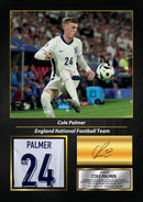 Cole Palmer England Signed Poster Print – England National Football Team Wall Art – Cole Palmer Signature Style Football Poster – Soccer Fan Gift Decor