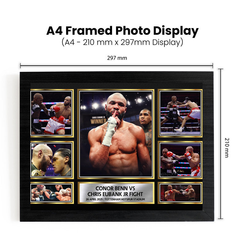 Conor Benn vs Chris Eubank Jr Fight Night Framed Photo Display – 26 April 2025 Tottenham Hotspur Stadium – Boxing Memorabilia Gift – Multiple Frame Options