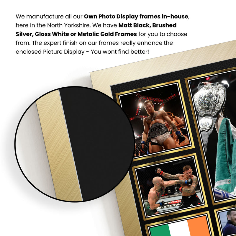 Conor McGregor UFC FIighters Framed Autographed Print - Limited Edition Autograph Fan Gift – Collectible Memorabilia Merchandise