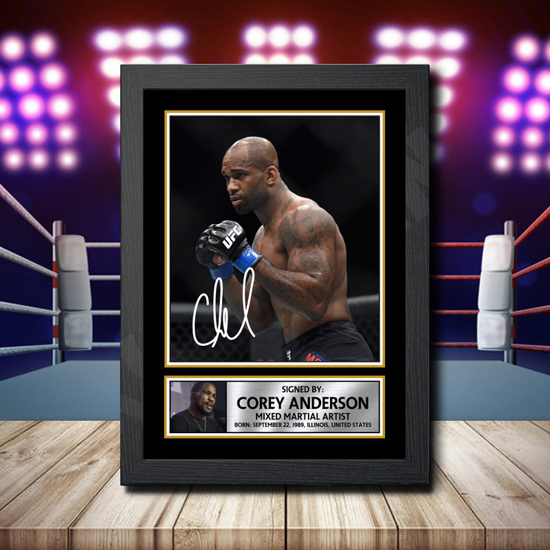 Corey Anderson 2 Printed Signature Ufc Star Poster Print Framed Wall Art Gift – Corey Anderson 2 Printed Signature Ufc Star Poster Print
