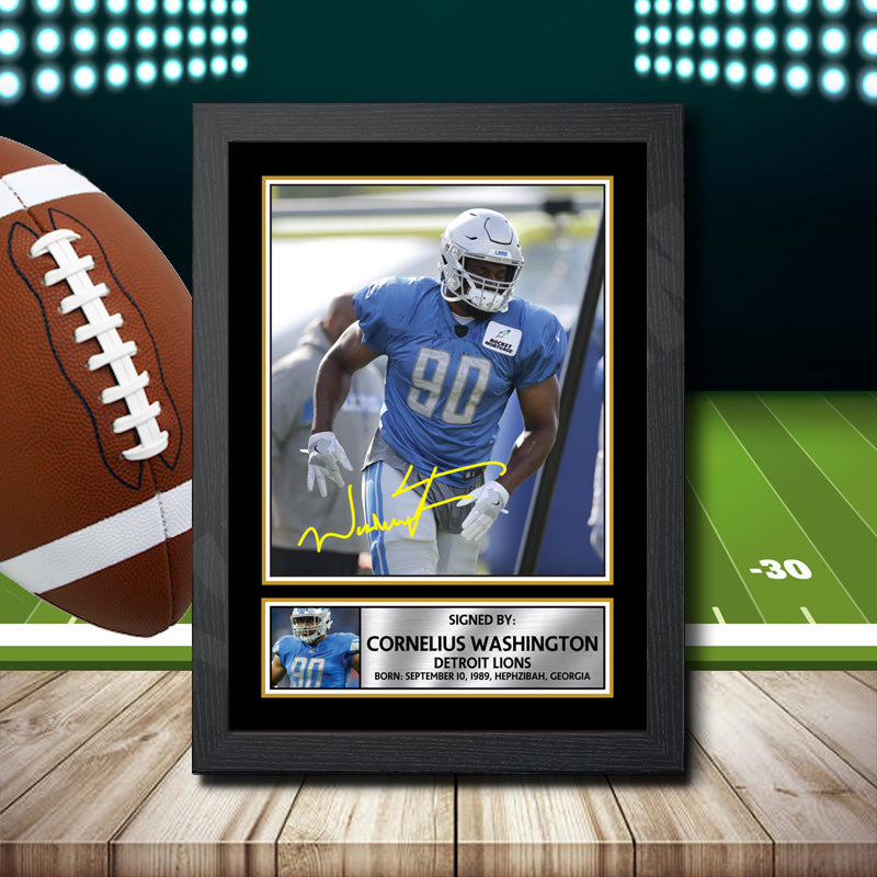 Cornelius Washington – Printed Signature NFL Star Print – Cornelius Washington