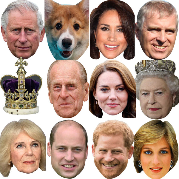 12 X Pack of King Charles III Mask