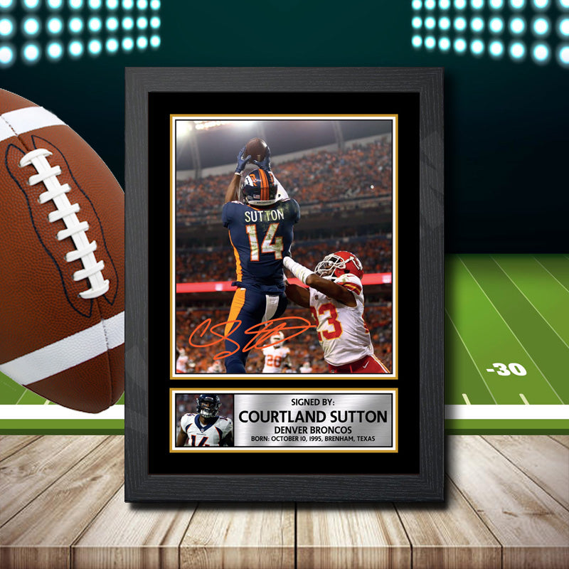 Courtland Sutton – Printed Signature NFL Star Print – Courtland Sutton