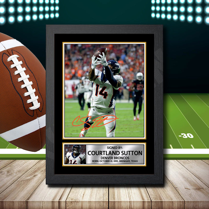 Courtland Sutton 2 – Printed Signature NFL Star Print – Courtland Sutton 2