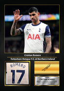 Cristian Romero Signed Football Memorabilia – Framed Autograph Display with Tottenham Hotspur & Argentina Tribute – Collector’s Gift