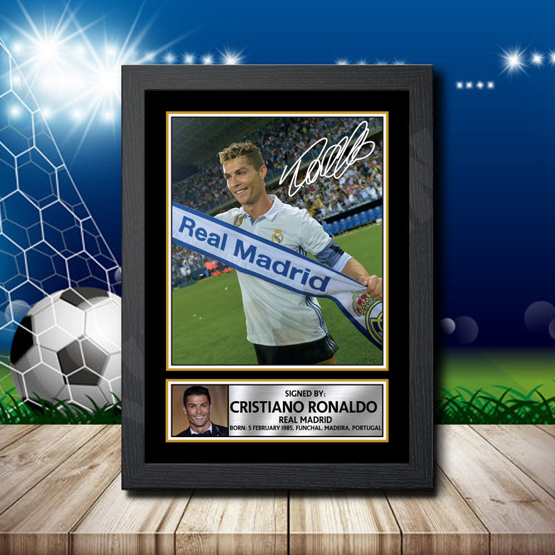 Cristiano Ronaldo 2 3 Printed Signature Footballers Star Poster Print Framed Wall Art Gift – Cristiano Ronaldo 2 3 Printed Signature Footballers Star Poster Print