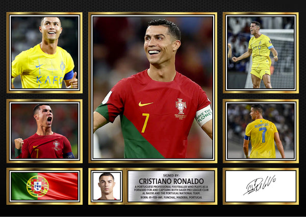 Cristiano Ronaldo – Footballer – Printed Signature Poster Print GIFT – Reproduction Print