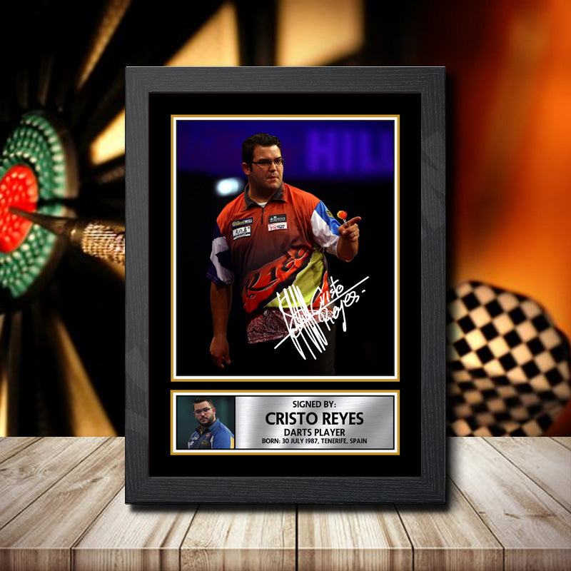 Cristo Reyes Printed Signature Darts Star Poster Print Framed Wall Art Gift – Cristo Reyes Printed Signature Darts Star Poster Print