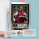 Cryscencio Summerville West Ham United Poster Print – Signed Autograph Style Football Wall Art  – Framed or Unframed – Gift for Fans