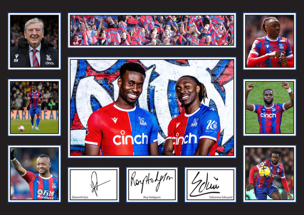 Crystal Palace Premier League Football Team Framed Printed Signature Print – Fan Gift – Wall Art – Reproduction Print