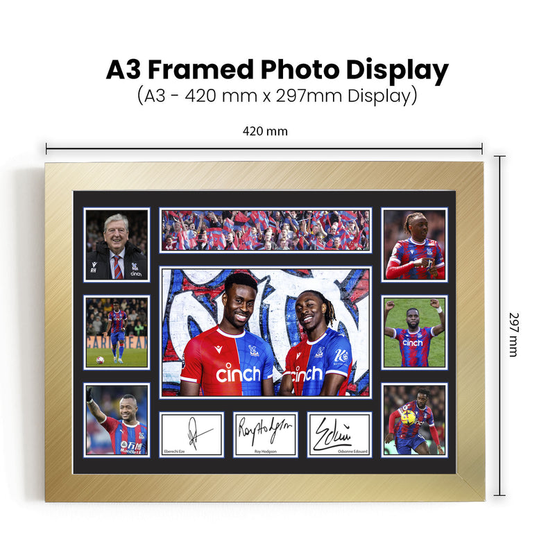 Crystal Palace Premier League Football Team Framed Autographed Print - Limited Edition Autograph Fan Gift – Collectible Memorabilia Merchandise