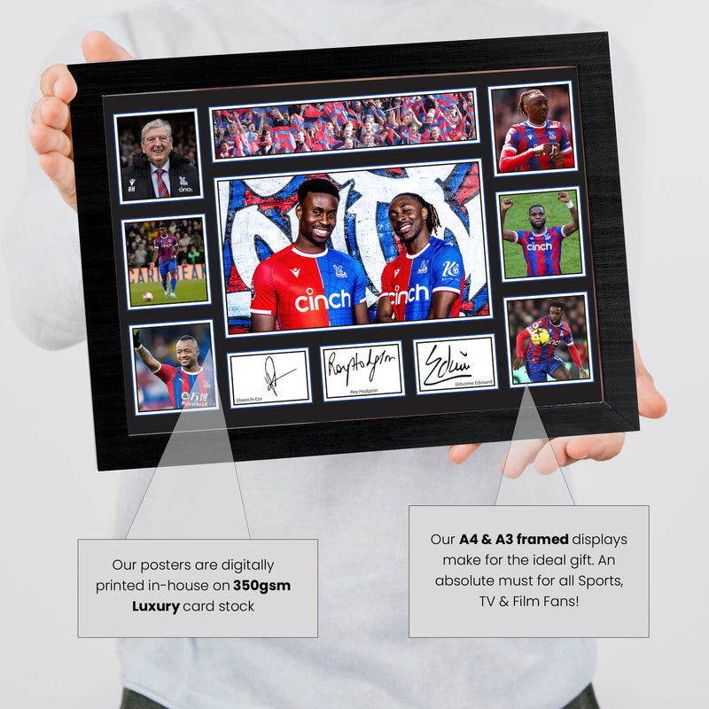 Crystal Palace Premier League Football Team Framed Autographed Print - Limited Edition Autograph Fan Gift – Collectible Memorabilia Merchandise