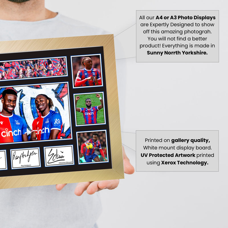 Crystal Palace Premier League Football Team Framed Autographed Print - Limited Edition Autograph Fan Gift – Collectible Memorabilia Merchandise