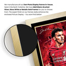 Curtis Jones Signed Autographed Photo Poster – Liverpool F.C. Collectible Print with Signature & Plaque – Premier League Memorabilia for Reds Fans – Tribute to Midfield Maestro