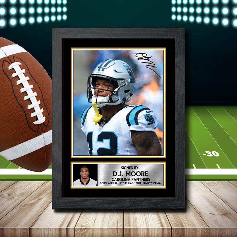 D.J. Moore 1 – Printed Signature NFL Star Print – D.J. Moore 1