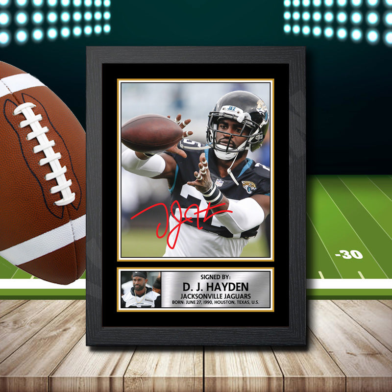 D. J. Hayden – Printed Signature NFL Star Print – D. J. Hayden