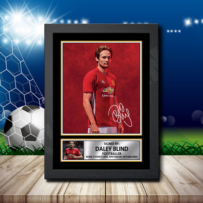 Daley Blind 1 Printed Signature Footballers Star Poster Print Framed Wall Art Gift – Daley Blind 1 Printed Signature Footballers Star Poster Print