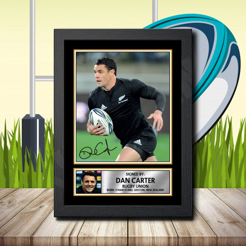 Dan Carter 2 Printed Signature Rugby Star Poster Print Framed Wall Art Gift – Dan Carter 2 Printed Signature Rugby Star Poster Print