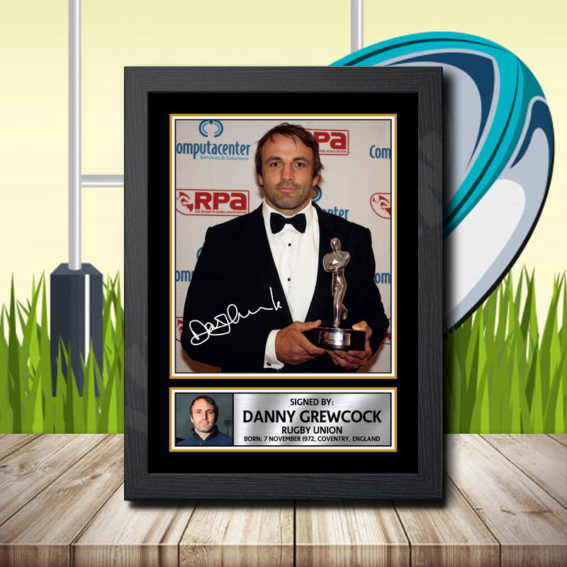Danny Grewcock 2 Printed Signature Rugby Star Poster Print Framed Wall Art Gift – Danny Grewcock 2 Printed Signature Rugby Star Poster Print