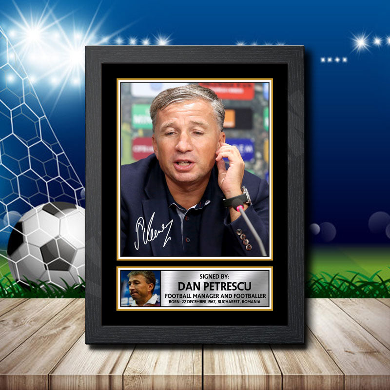 Dan Petrescu Printed Signature Footballers Star Poster Print Framed Wall Art Gift – Dan Petrescu Printed Signature Footballers Star Poster Print