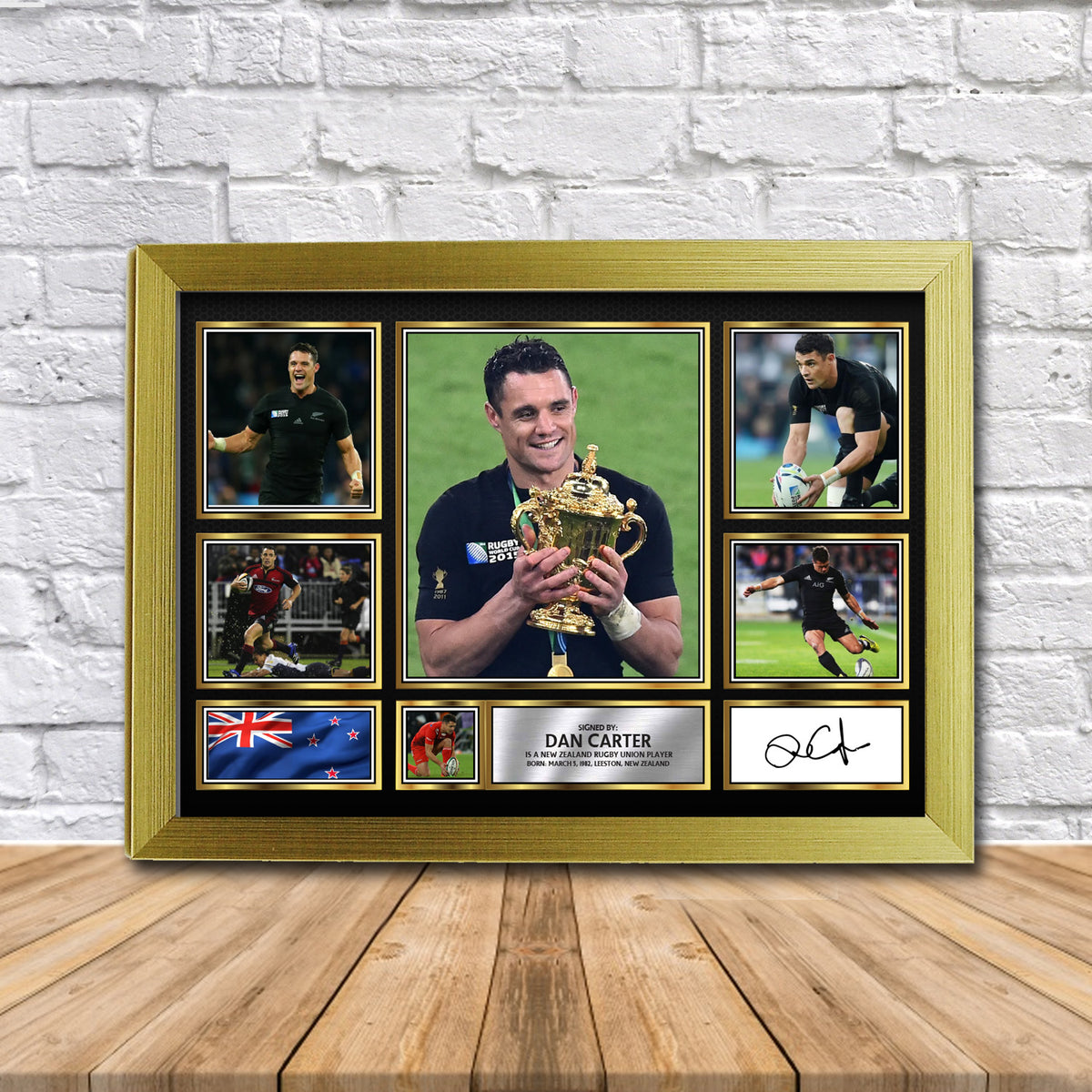 Dan Carter (2) Rugby Gift Framed Printed Signature Star Poster Print Wall Art Gift – Dan Carter Rugby Gift Framed Printed Signature Star Poster Print Wall Art Gift