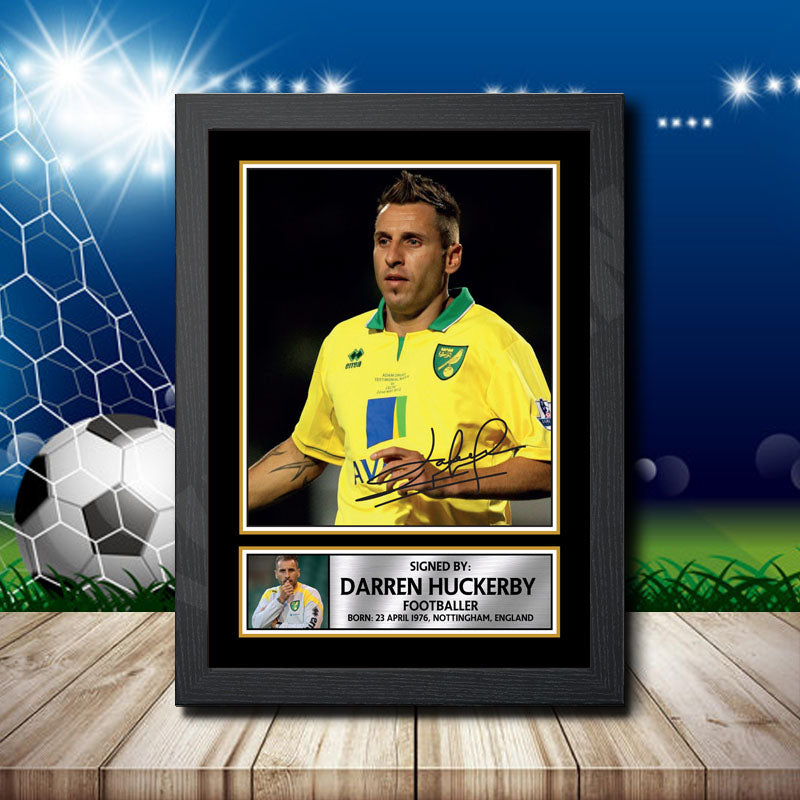 Darren Huckerby Printed Signature Footballers Star Poster Print Framed Wall Art Gift – Darren Huckerby Printed Signature Footballers Star Poster Print