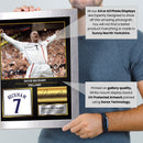 David Beckham England Signed Poster Print – Football Wall Art – Printed Autograph Soccer Memorabilia – England National Team Fan Gift & Sports Bedroom Decor