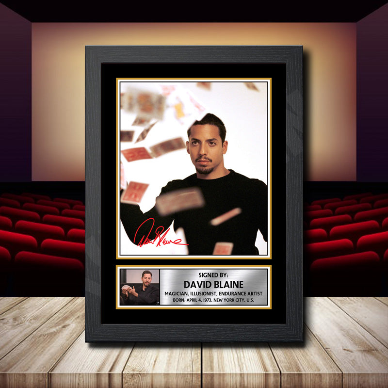David Blaine Printed Signature Movie Star Poster Print Framed Wall Art Gift – David Blaine Printed Signature Movie Star Poster Print