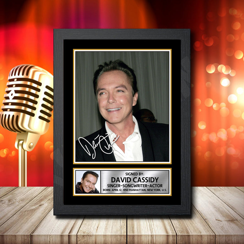 David Cassidy 2 – Printed Signature Music Star Print – David Cassidy 2