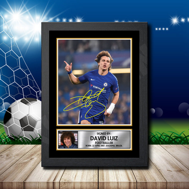 David Luiz 2 Printed Signature Footballers Star Poster Print Framed Wall Art Gift – David Luiz 2 Printed Signature Footballers Star Poster Print
