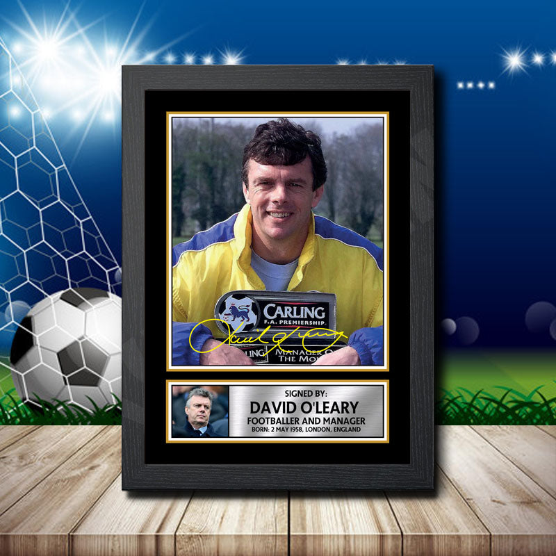 David O Leary Printed Signature Footballers Star Poster Print Framed Wall Art Gift – David O Leary Printed Signature Footballers Star Poster Print