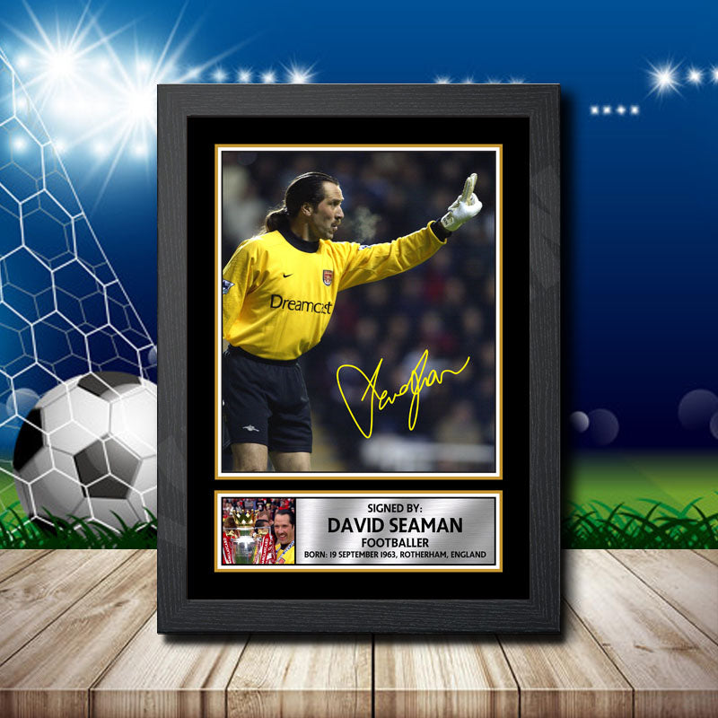 David Seaman Printed Signature Footballers Star Poster Print Framed Wall Art Gift – David Seaman Printed Signature Footballers Star Poster Print