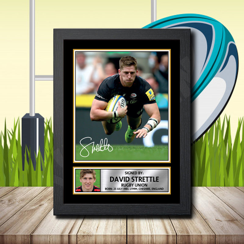 David Strettle 1 Printed Signature Rugby Star Poster Print Framed Wall Art Gift – David Strettle 1 Printed Signature Rugby Star Poster Print