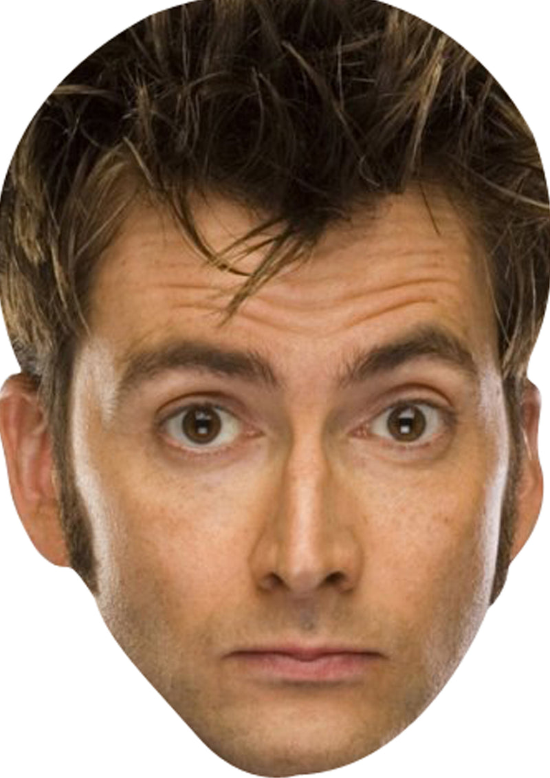 David Tennant - The Doctor - Dr Who Celebrity Face Mask Fancy Dress Cardboard Costume Mask
