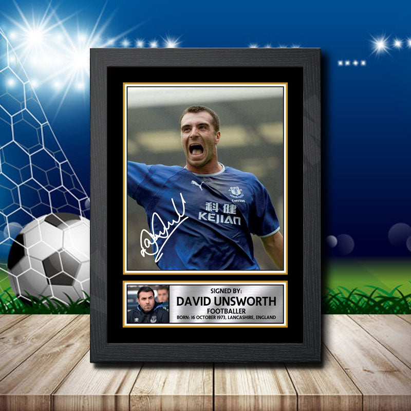 David Unsworth 2 Printed Signature Footballers Star Poster Print Framed Wall Art Gift – David Unsworth 2 Printed Signature Footballers Star Poster Print