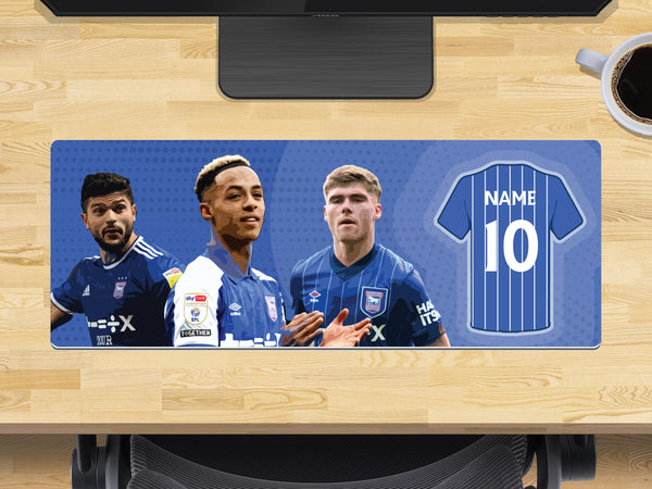 Personalised Ipswich Extra Large Mouse Mat (800mm x 300mm) - DAVIS, MORSEY, HUTCHINSON