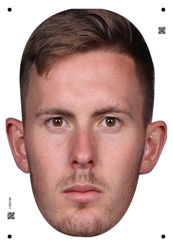 Dean Henderson England Euros 2024 Celebrity Face Mask Fancy Dress - High-Quality Cardboard Masks for Any Occasion