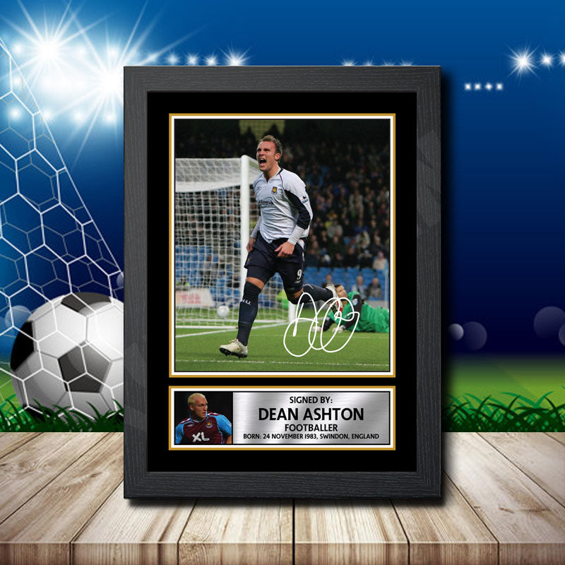 Dean Ashton 1 Printed Signature Footballers Star Poster Print Framed Wall Art Gift – Dean Ashton 1 Printed Signature Footballers Star Poster Print