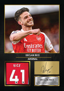 Declan Rice Arsenal Signed Poster Print – Arsenal FC Football Wall Art – Printed Autograph Soccer Memorabilia – Premier League Fan Gift & Bedroom Decor