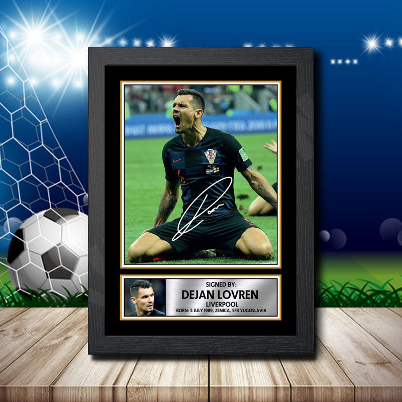 Dejan Lovren 2 Printed Signature Footballers Star Poster Print Framed Wall Art Gift – Dejan Lovren 2 Printed Signature Footballers Star Poster Print
