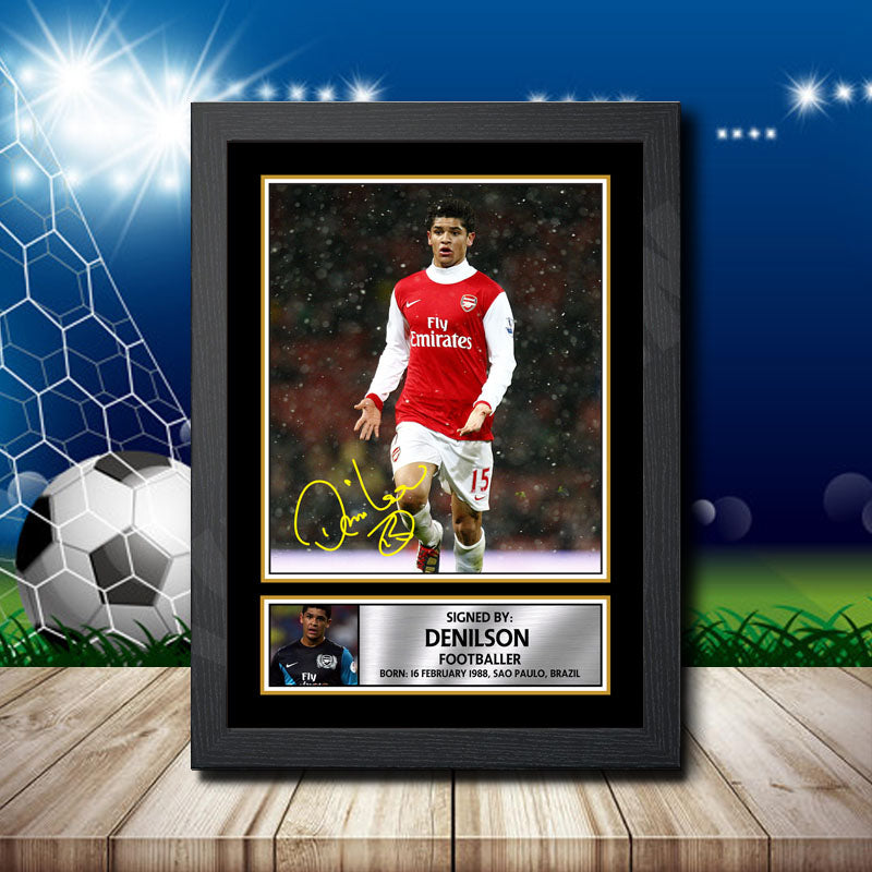Denilson Personally 2 Printed Signature Footballers Star Poster Print Framed Wall Art Gift – Denilson Personally 2 Printed Signature Footballers Star Poster Print