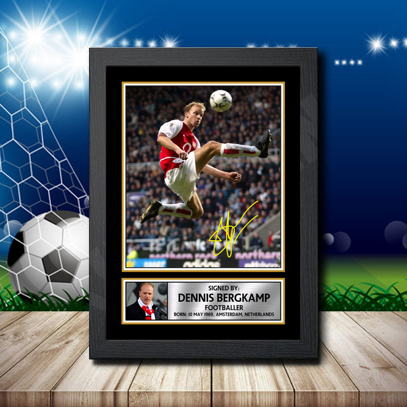 Dennis Bergkamp 2 Printed Signature Footballers Star Poster Print Framed Wall Art Gift – Dennis Bergkamp 2 Printed Signature Footballers Star Poster Print