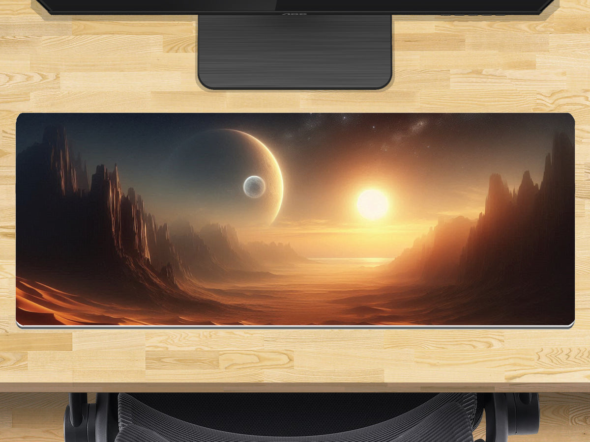 Extra Large Gaming Mouse Mat 800mm x 300mm - Desert Moons Dune
