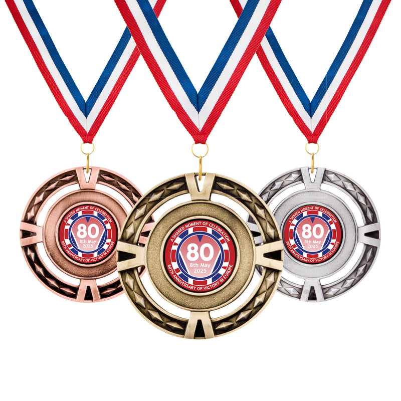 VE Day 80th Anniversary V-Tech Medals Design 1 - Special Edition