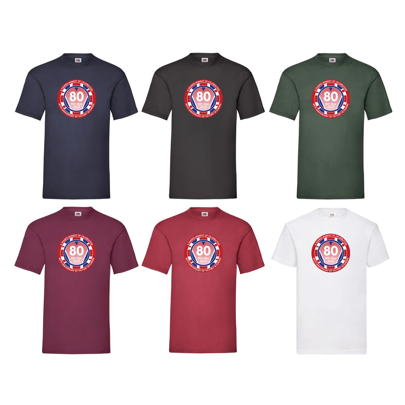 VE Day 80th Anniversary T-Shirt Design 1 (6 Colours) - Special Edition