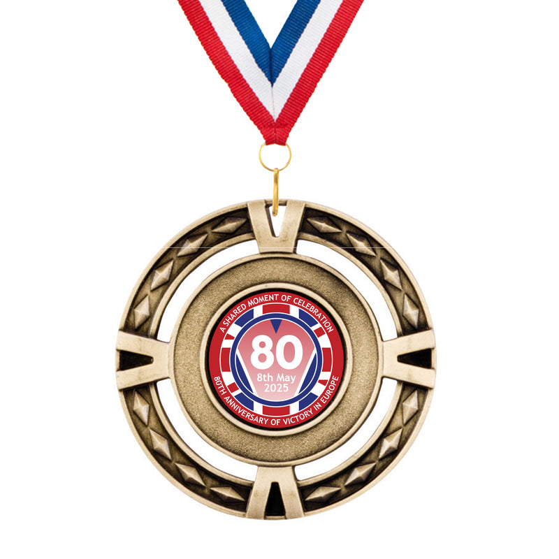 VE Day 80th Anniversary V-Tech Medals Design 1 - Special Edition