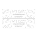VE Day 80th Anniversary COLOUR IN YOURSELF Small Paper Banners (Set of 2) Design 1 - Special Edition
