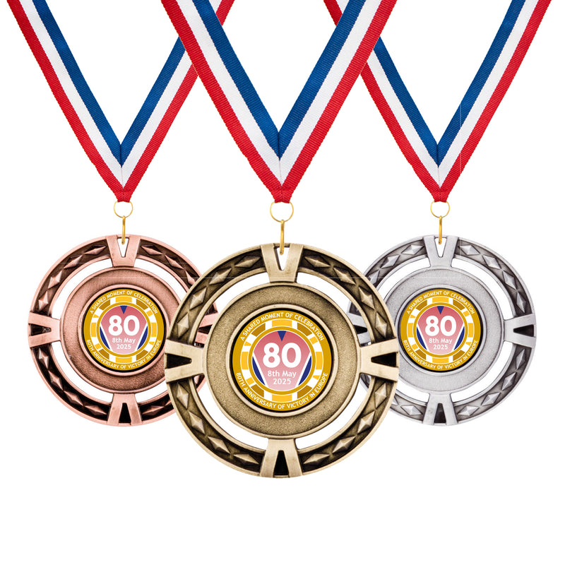 VE Day 80th Anniversary V-Tech Medals Design 2 - Special Edition