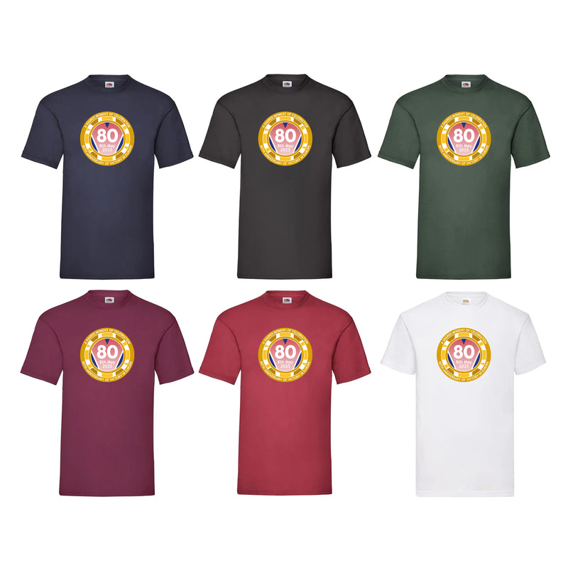 VE Day 80th Anniversary T-Shirt Design 2 (6 Colours) - Special Edition